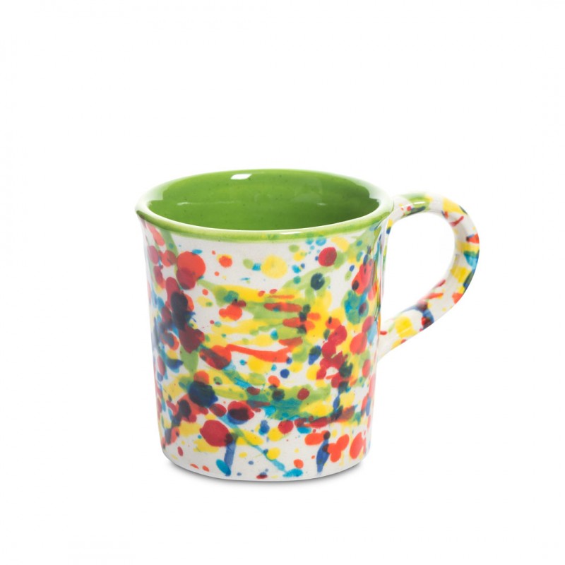 JUEGO DE 2 TAZAS DE DESAYUNO CON PLATO MULTICOLOR 