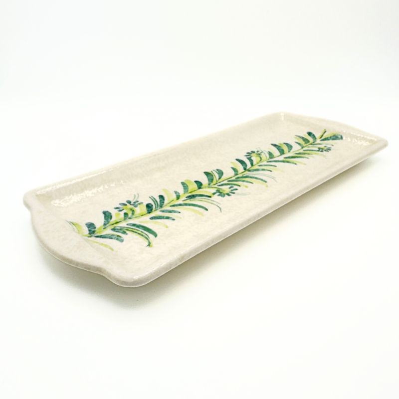 Rectangular Tapas Tray / Bread Tray 36 cm  green botanical