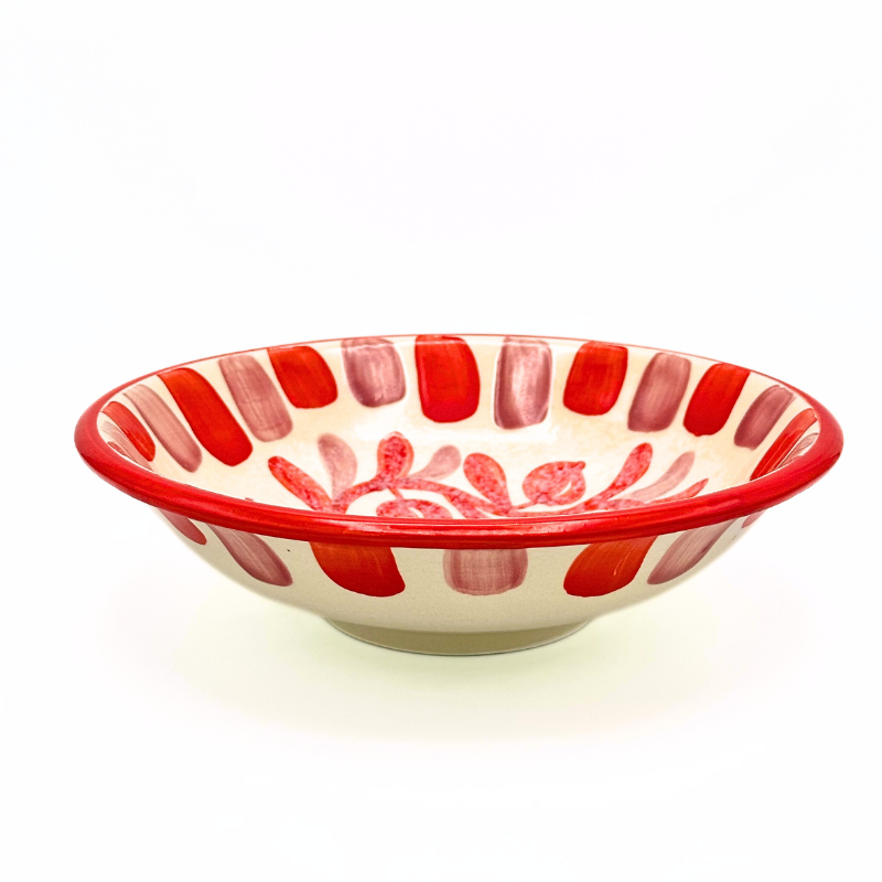 Plato hondo 23 cms corona rojo