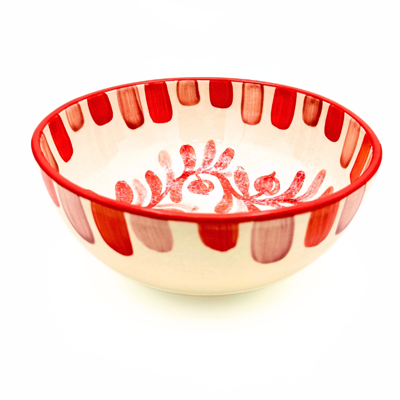 Round bowl 23 cms red Corona