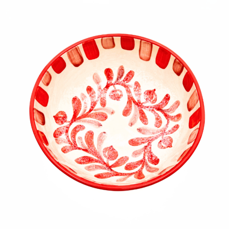 Round bowl 23 cms red Corona