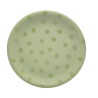 Crystal saucer plate soft green