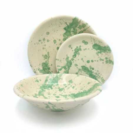 Salad Plate / Dessert Plate 20 cm green drops