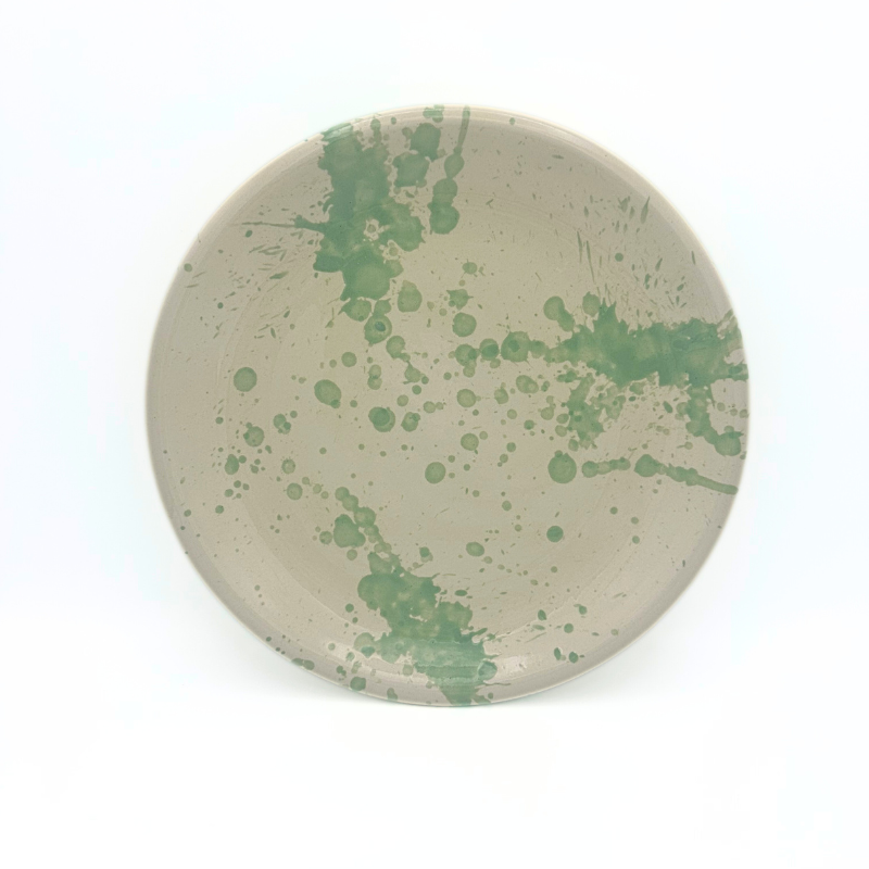 Dinner plate 26 cms soft green drops