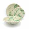 Soup plate / Pasta plate 23 cms soft green drops