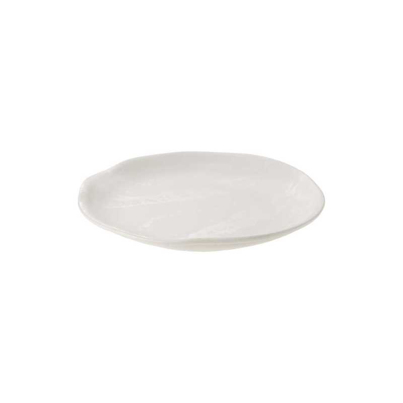 Marble quartz dinner plate