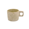 Square handle stoneware cup