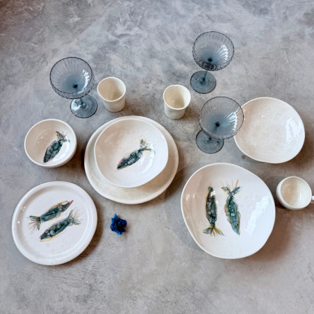 Plato hondo 21 cms Aquamarine