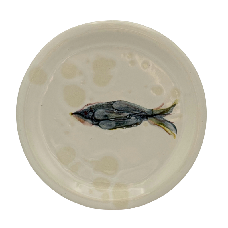 Plato pequeño  22 cms orgánico aquamarine