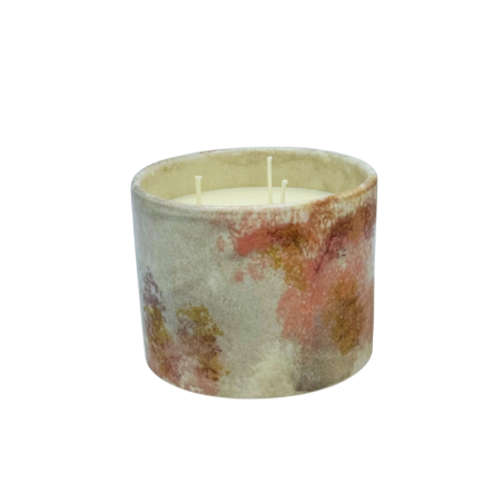 Vela artesanal marble rosè M