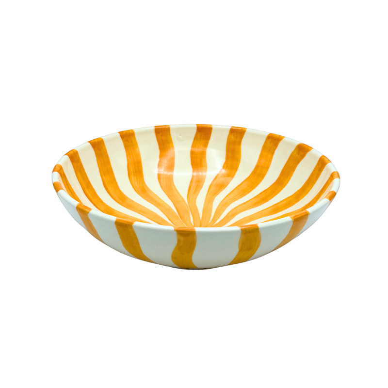 Ensaladera fuente 28 cm palma mostaza