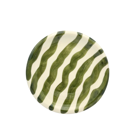 Plato redondo 20 cm palma verde
