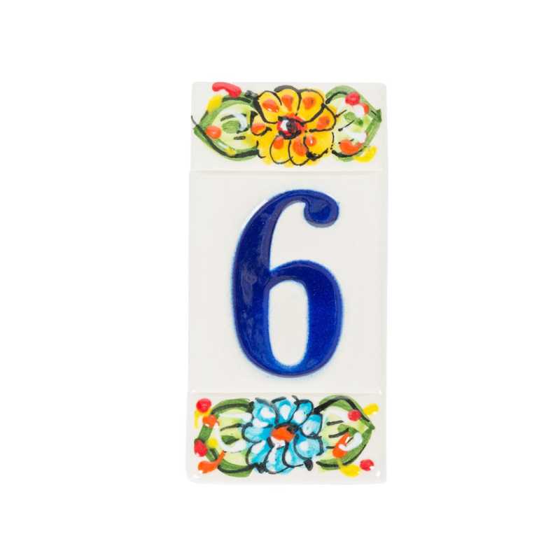 Azulejo Artesanal Numero 6...
