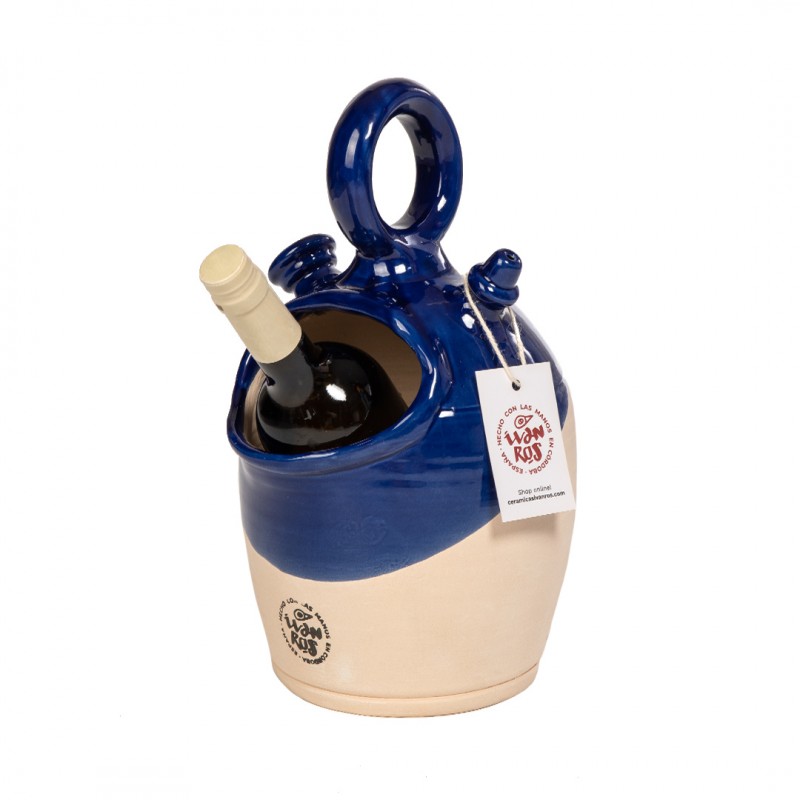 Blue Spanish Style Ceramic Wine Cooler