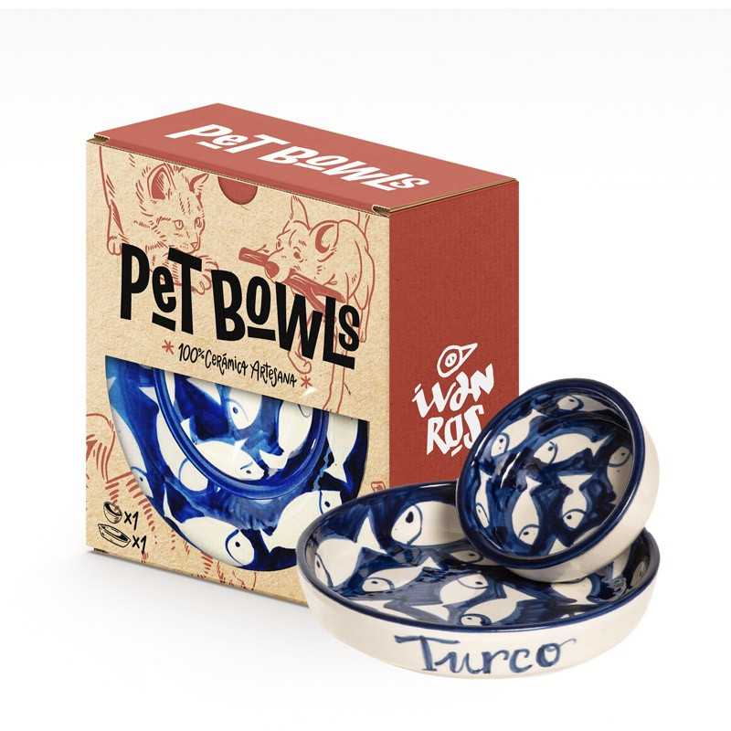 Pet Bowls Design Peces Blancos